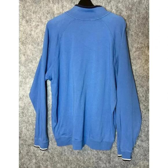 Brooks Brothers Blue Supima Cotton Quarter-Zip Pullover XL - Picture 4 of 5